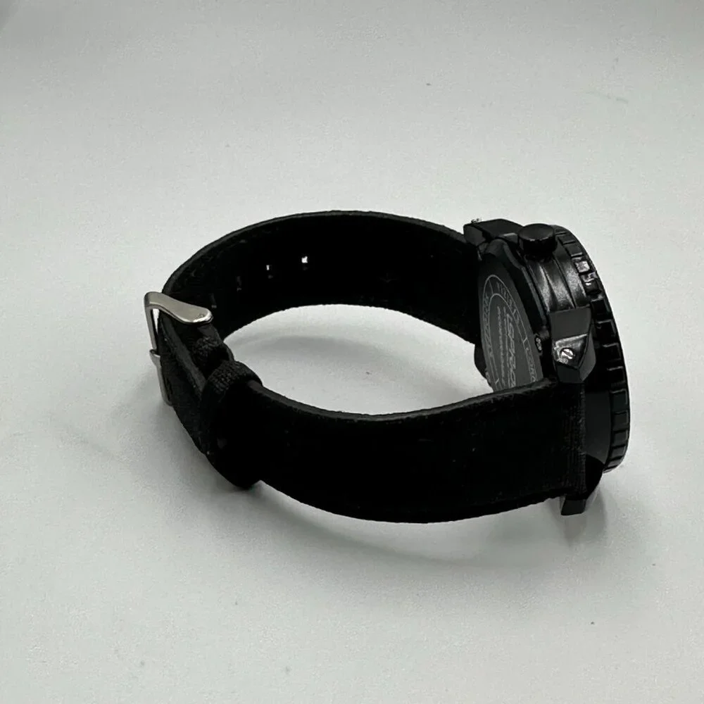 Sprout Seaworld Watch Women Black Penguin Dial Organic Cotton Band New Battery